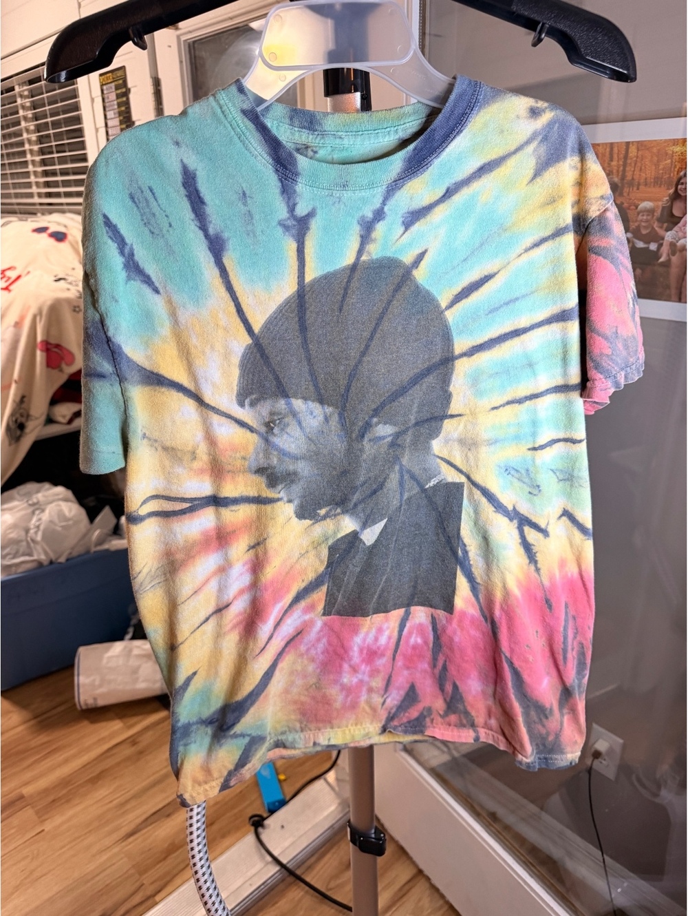 Tie dye Snoop Dog silhouette graphic T shirt Large